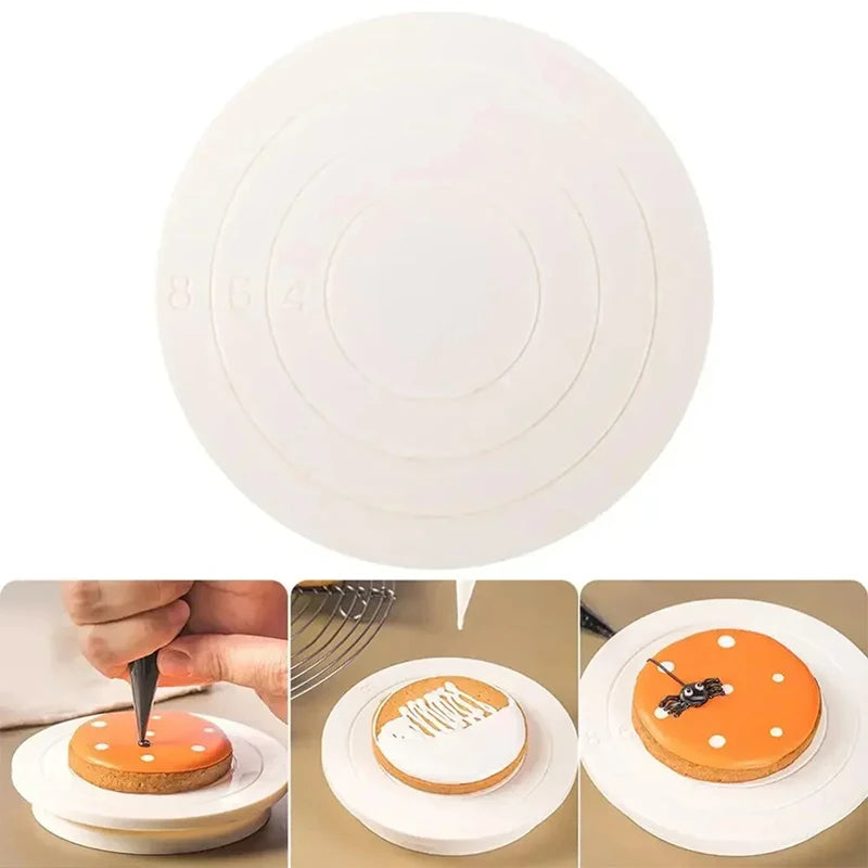 DIY Cake Rotary Table Mini Plastic Fondant Cake Turntable Revolving Platform Round Cookie Stand Rotating Home Kitchen Tools