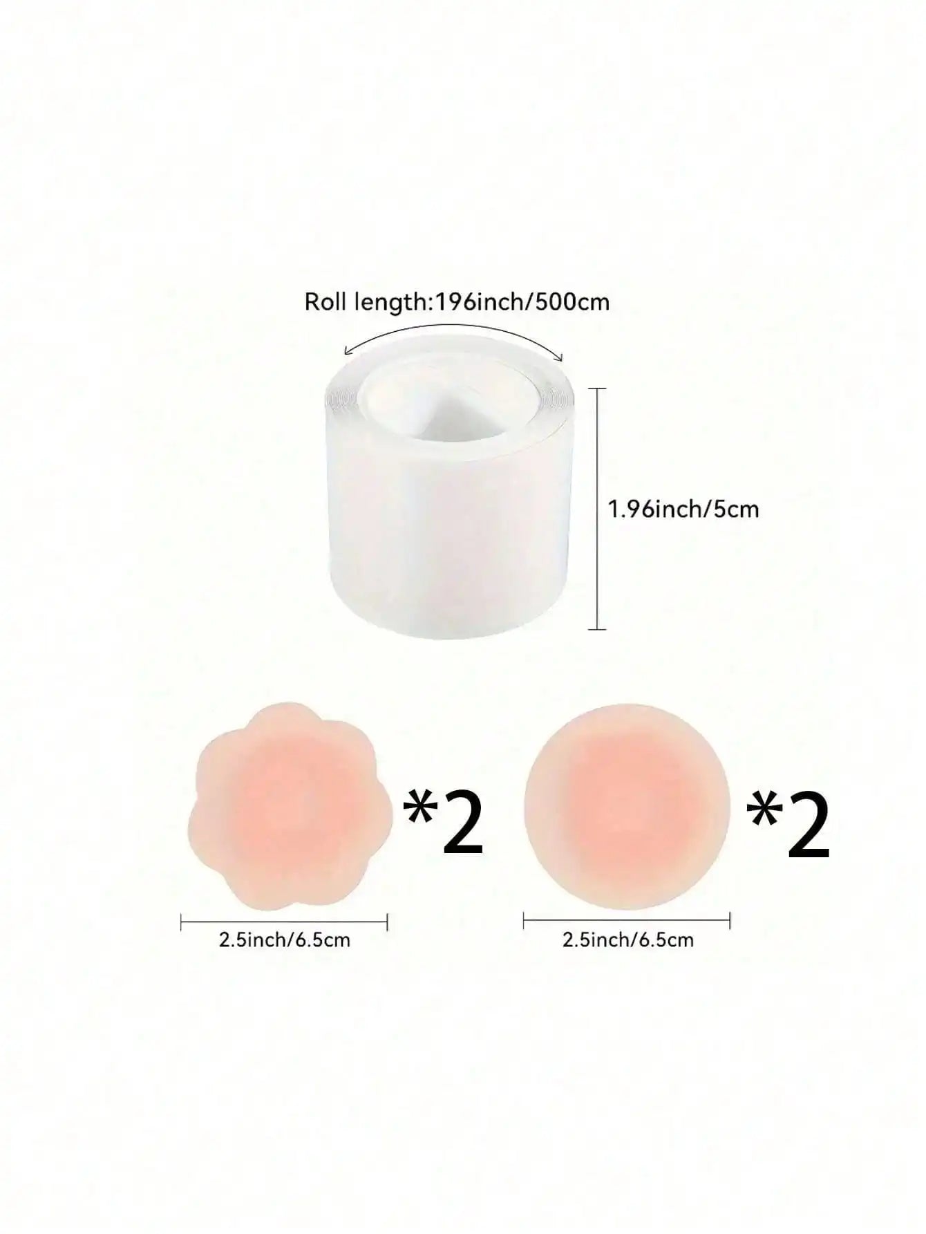 Clear Breast Lift Tape Set,Self-Adhesive Bra Tape For Breast Lift With 1 Pair Reusable Silicone Nipple Covers,Suitable For A-G,R