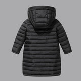 Kids Cotton Jackets Winter Boys Down Jackets Girls Hooded Long Coats For 4-10Yrs Teen Children Long Outerwear Kid Thick Snowsuit