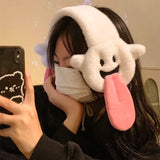 Funny Plush Earmuffs Women Winter Warm Thickened Kawaii Japanese Cartoon Ear Protection Outdoor Halloween Accessories Gift