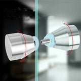 Aluminum Alloy Door Handle Back-to-Back Single Glass Knob Puller Bathroom Shower Cabinet Home Hardware