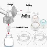 Backflow Protector and Tubing Compatible with Spectra S1 Spectra S2 Spectra 9 Plus Breast Pumps, Spectra Breast Pump Replacement