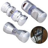 Aluminum Alloy Door Handle Back-to-Back Single Glass Knob Puller Bathroom Shower Cabinet Home Hardware