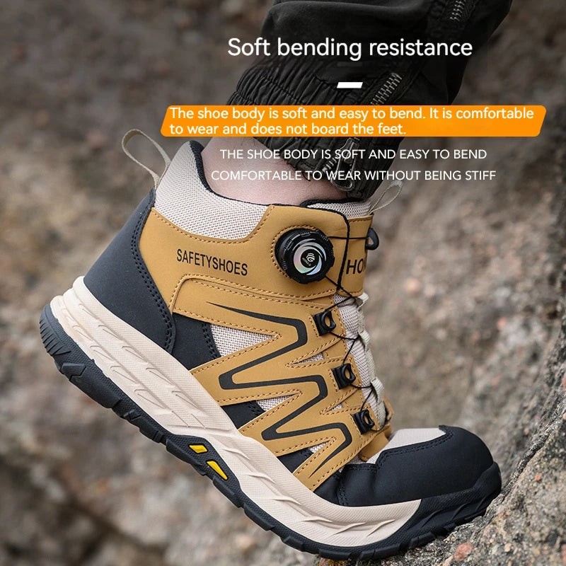 Men's Work Safety Shoes Indestructible Work Shoes Anti-smash Steel Toe Protection for the Feet Footwear Free Shipping Sneakers