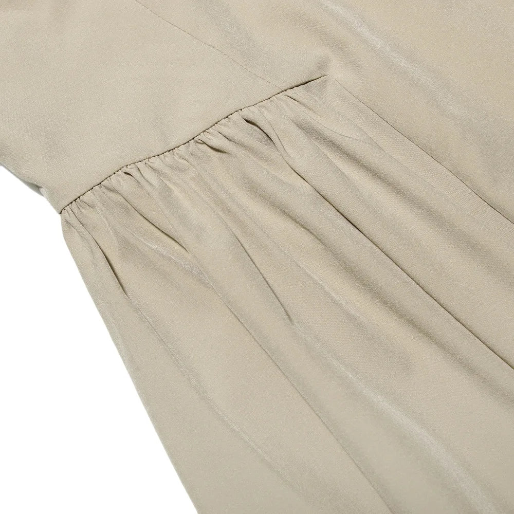 Summer Women Elegant Sleeveless Backless Pleated Dresses Lady Sexy Solid Sling Midi Dress 2024 Female Party Evening A-line Robes