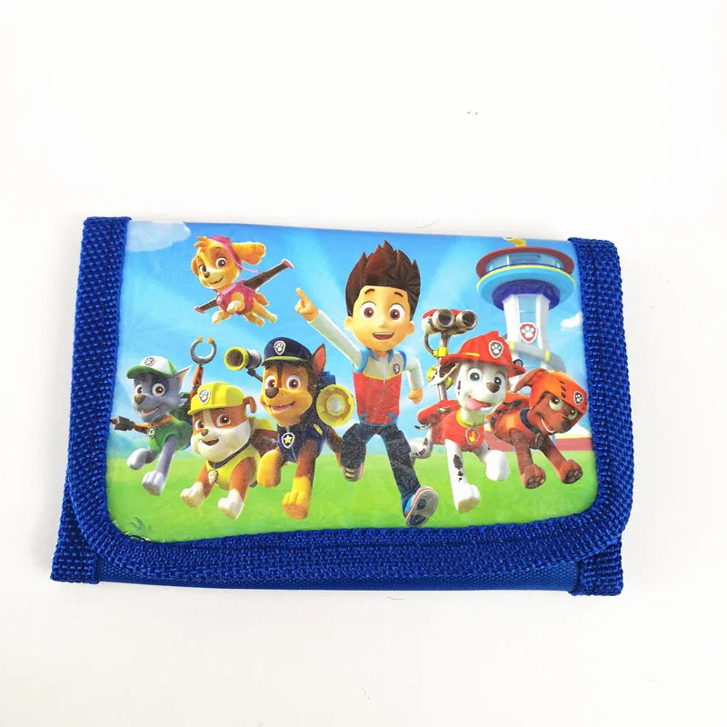 4pcs Skye Paw Patrol Coin Purse Cute Catton Kids Wallet With Zipper Storage Bag Party Supplies Boys Girls Pouch Christmas Gift