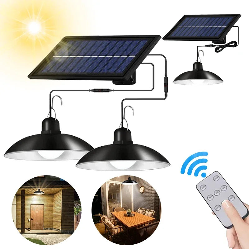 Solar Household Indoor Solar Light and Outdoor Solar Pendant Light Camping Outdoor Solar Lights One Drag Two Waterproof Lights