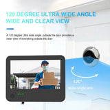 4.3 inch tuya real-time remote video surveillance 1080P Ultra HD visual intercom electronic cat eye night vision clear 6000mah