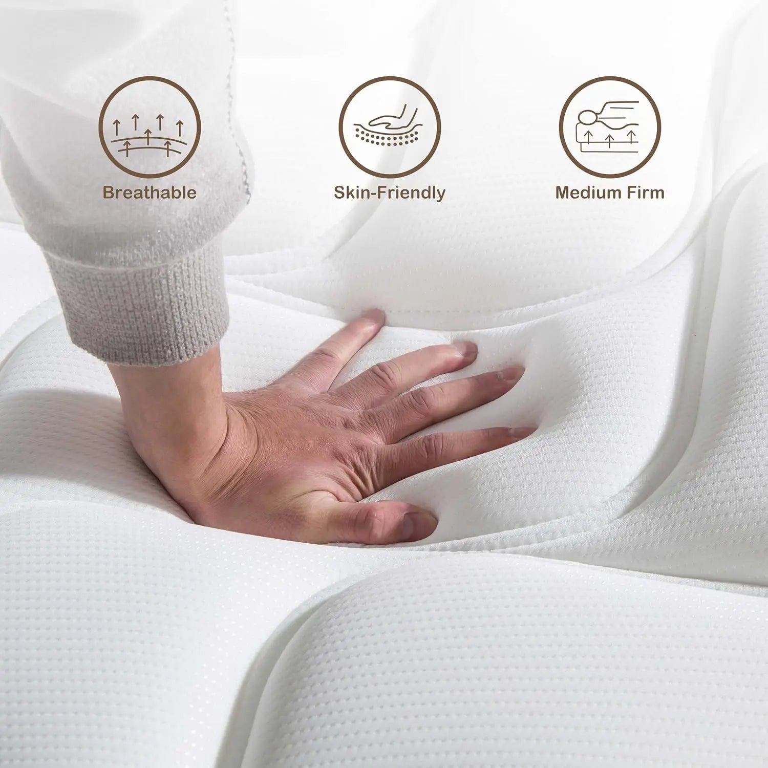 King Mattress,14 Inch King Size Mattress in a Box,Gel Memory Foam and Innerspring Hybrid Mattress with Individual Pocket Spring