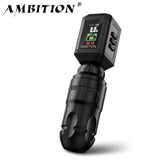 Ambition Lutin Design Straight Rod Rotaty Tattoo Machine Pen Brushless Motor Stroke4.0+3.5mm Match Korall Wireless Battery Kit