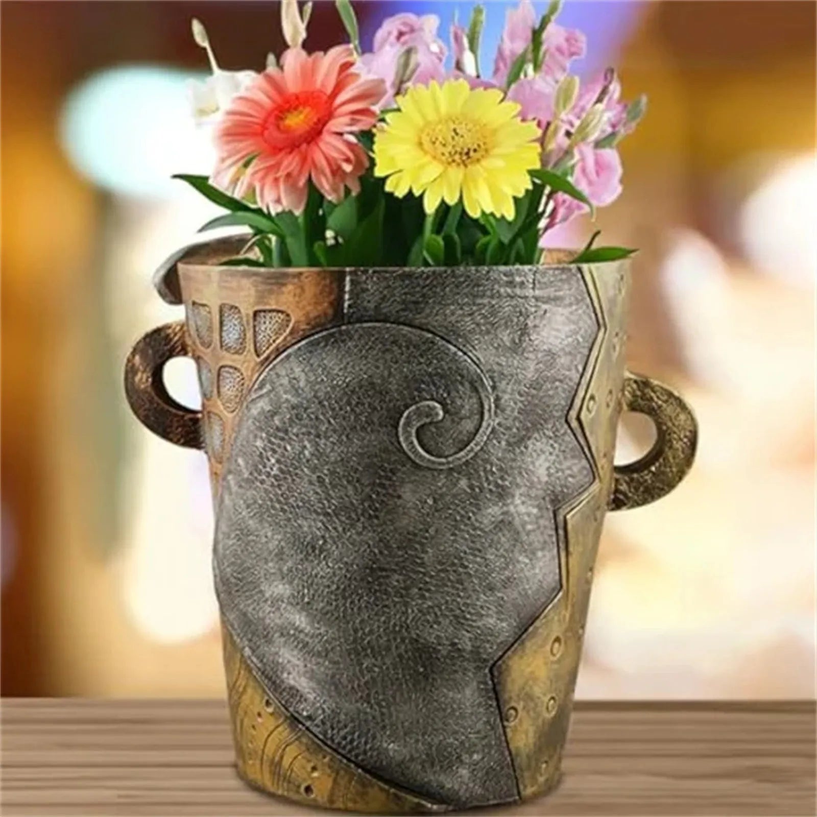 New Outdoor Garden Crafts Funny Flower Pot Ornament Green Plant Balcony Large Diameter Creative Resin Flower Pot