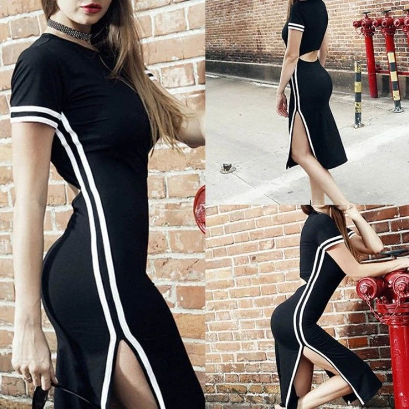 Black Woman Dress Dresses for Women 2025 Night Club Midi Tight Bodycon Clothes Promotion Luxury Outfits Harajuku Trendy Summer X