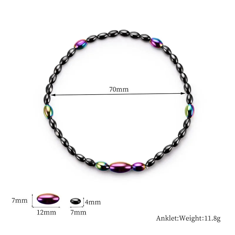 Magnetic Slimming Ankle Bracelet Black Gallstone Weight Loss Stimulating Acupoints Therapy Fat Burning Health Care Women Jewelry