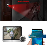 3MP Smart Life Outdoor Wireless House Door Peephole Video Eye Camera 2.4G Wifi Night Viewer Security Home Door Camera With LCD