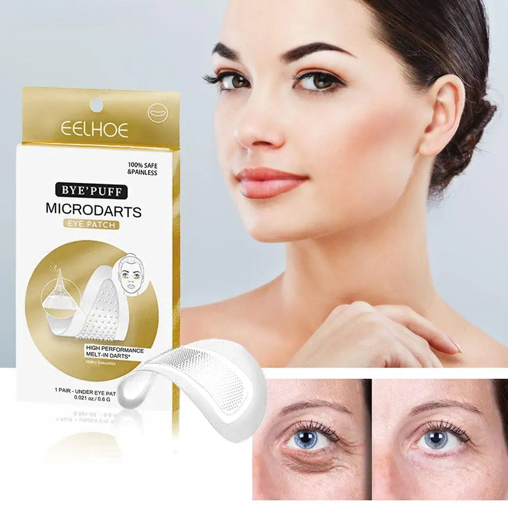 5 Pairs Hyaluronic Acid Microneedle Eye Patches For Dark Circles Moisturizing Under Eye Gel Pads Skin Care