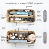 For Loewe Puzzle Felt Cloth Insert Bag Organizer Makeup Handbag Organizer Travel Inner Portable Cosmetic Bags