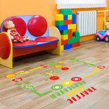 Palm Printing Interactive Game Floor Sticker Game Kindergarten Children's Room Cartoon Wall Stickers for Kids Room Home Decor