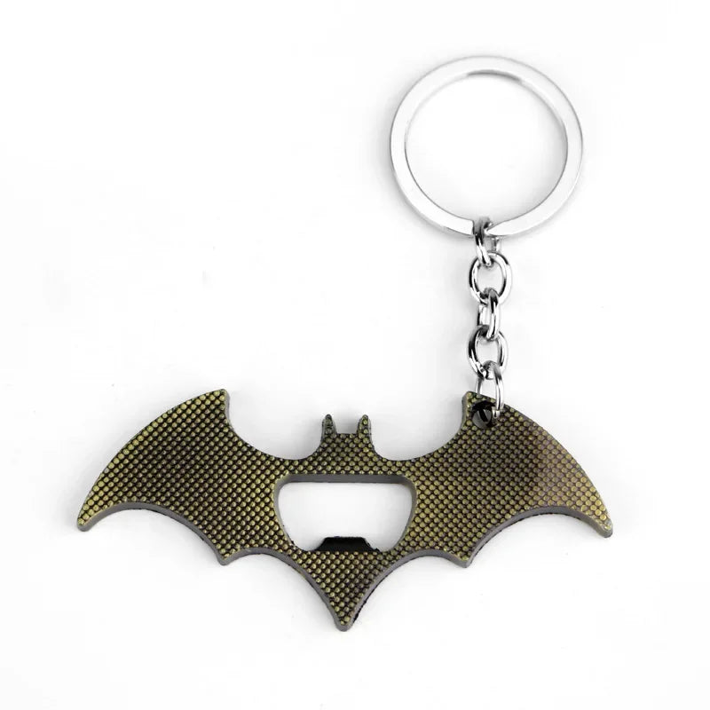 Creative Bat Shaped Beer Opener Keychain Alloy Bag Pendant Gifts for Boyfriend Cute Groomsmen Gifts Present Two Colors Available