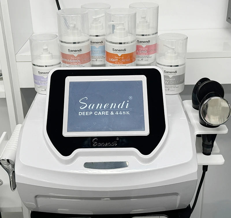 Sanendi 448Khz INDIBA Face Care Devices Technology Tecar Cavitation Body Care Spain RET CET RF Slim Machine skin tightening