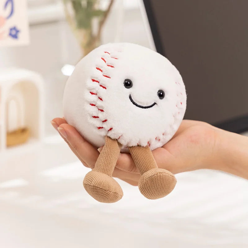 Doll With Feet Plush Doll Toys Soft Stuffed Baseball Basketball Football Sports Ball Play Tennis Soccer Fun Home Plush Ornament