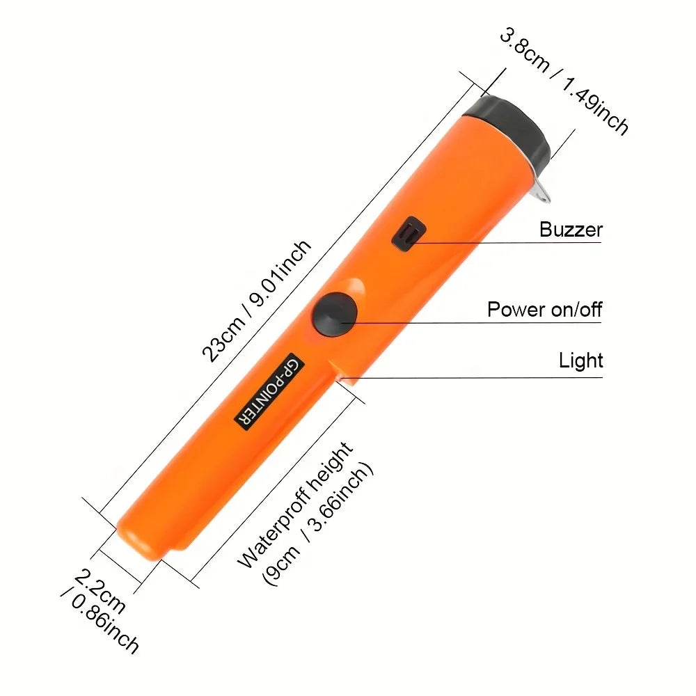 Handheld Metal Detector GP-pointer Pinpointing For Treasure Search Positioning Rod Waterproof Detecting With Bracelet LED Lights