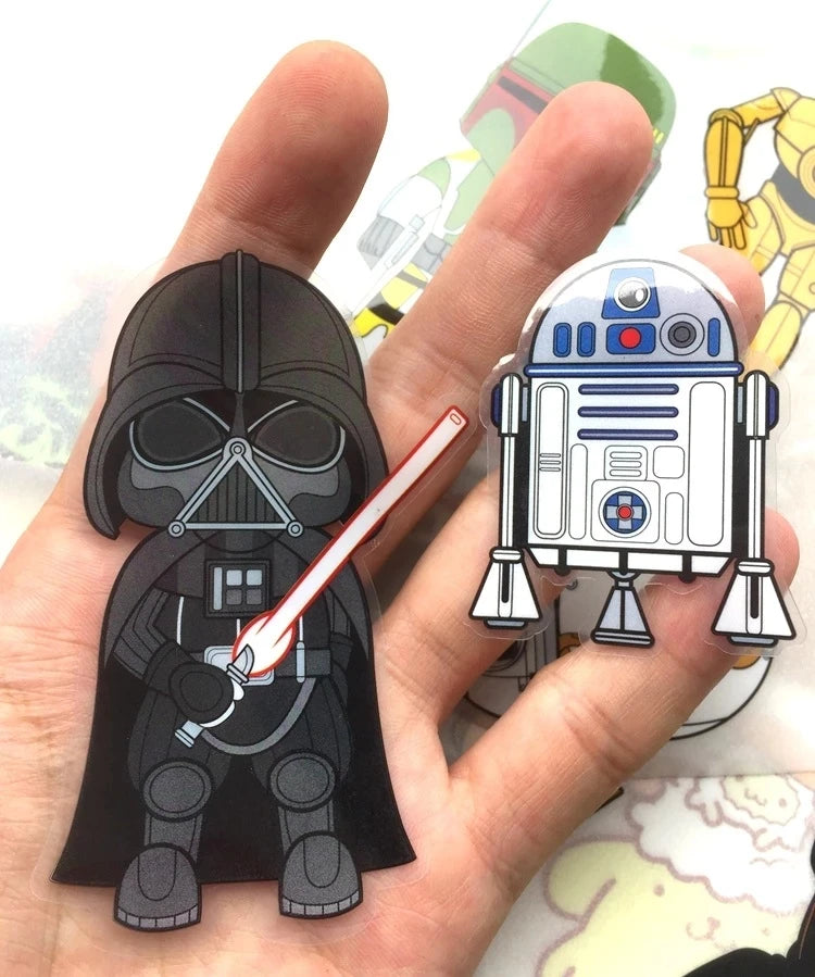 NEW MINISO Star Wars cartoon stickers the force awakens flat stickers for wall deco notebook water cup phone deco PVC stickers