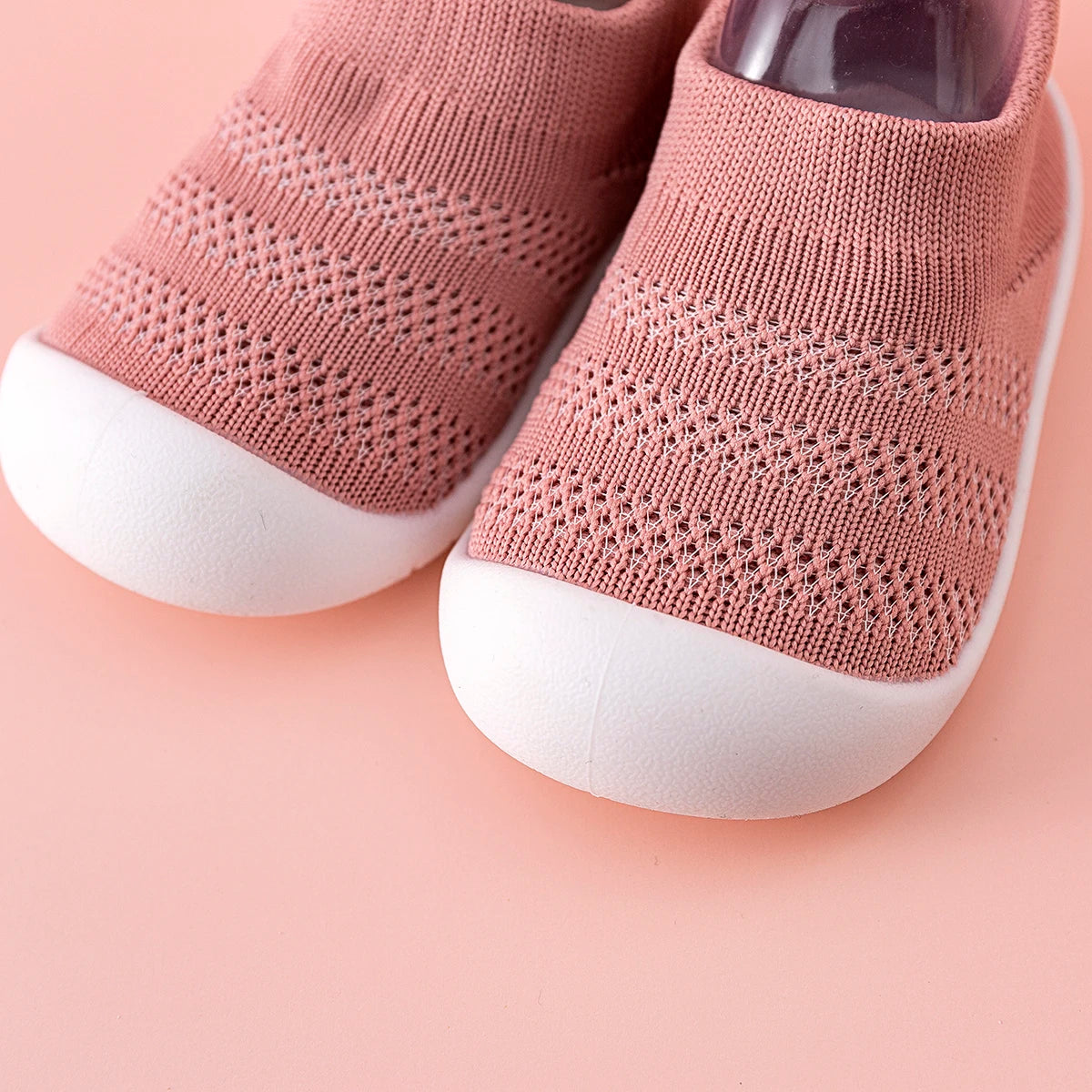 Summer Mesh Breathable Simple Baby First Walker Toddler Shoes Soft Bottom Lightweight Kids Girls Boys Slip-On Casual Sneakers