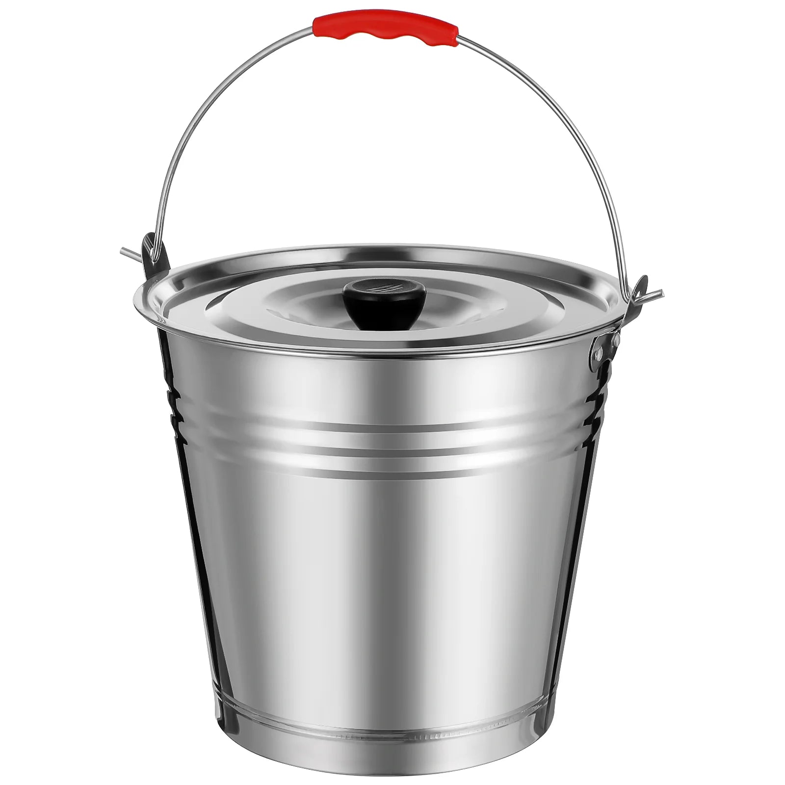 Tote Buckets Charcoal Tins BBQ Holder Oil Storage Can Silver 201 Stainless Steel Ash Container