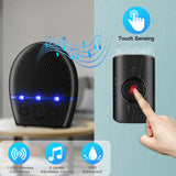 Wsdcam Wireless Doorbell Waterproof 300M Remote Outdoor Wireless Door Bell Chime LED Flash Security Home Alarm Welcome Bell