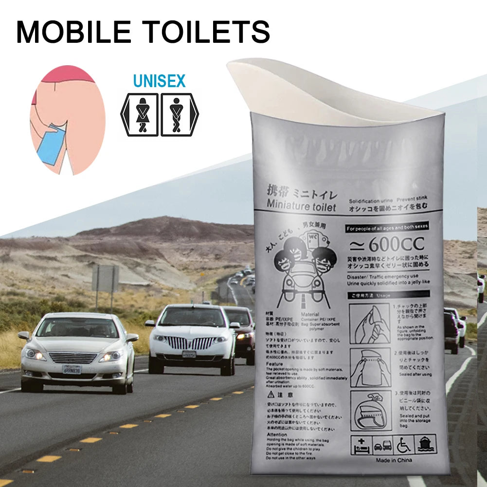 4-20PCS Outdoor Emergency Urine Bags 600ml Easy Take Piss Bags Travel Mobile Toilet Portable Urinal Bag Baby Women Vomiting Bags