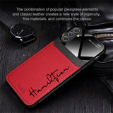 Custom Name Camera Protective Leather Case For Sumsung S23 S22 S21 Ultra Plus S20FE A54 A53 A52 A73 A72 A34 A33 A32 A22 A14 5G