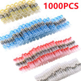 100-1000pcs Heat Shrink Connectors Sleeve Tube Terminals Electrical Butt Splice Wire Connector Solder Insulated Cable Splice