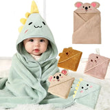 1-Piece Unisex Absorbent Fast Soft Hood Coral Fleece Warm Baby Bath Towel Baby Bathrobe Nightgown Baby Quilt Wrapped Bathroom