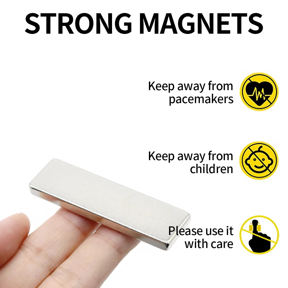 1/2Pcs 60x20x5 Neodymium Magnet 60mm X 20mm X 5mm N35 NdFeB Block Super Powerful Strong Permanent Magnetic Imanes