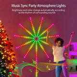 Firework Strip Lights Remote App Control Festoon Lamp Music Sync For Living Room Christmas Indoor Party Decor Smart Fairy Light