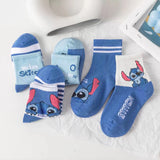 Disney Stitch Sock Cartoon Anime Women Cotton Short Sock Kawaii Boys Girls Socks Children Ankle Socks Girls Christmas Gifts