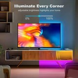 10M USB 2835 LED Strip Light RGB Remote Control Lights Flexible Lamp Tape Ribbon TV Desktop Screen Back Light Diode Tape