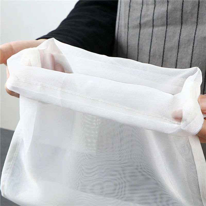 Nylon Filter Bags Vegetable Milk Strainer Sieve Drain Tea Filter Net Bag Kitchen Gadgets For Home Food Cheese Cloth Honey Sieve