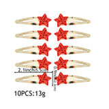 10pcs Glitter Star Hair Clips Kids Lovely Star Shaped Hairpins Girls Hair Clips Barrettes Kids Children Hair Accessories