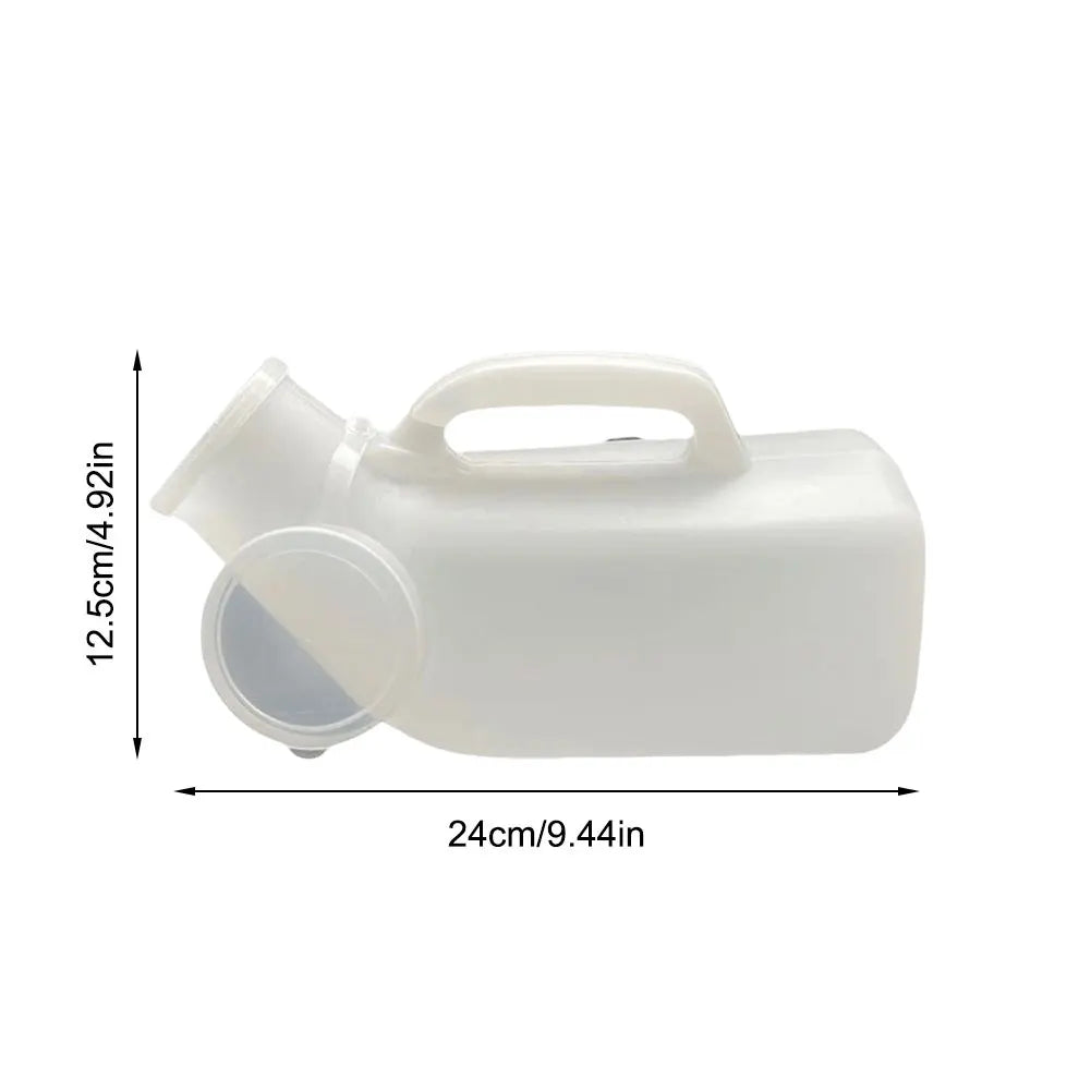 1200ml Urinals for Men Spill Proof Pee Bottle Plastic Portable Urinal with Lid for Car Elderly and Incontinence