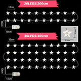 4M LED Fairy Light CR2032 Battery power Holiday Lighting Star String Garland Decoration For Wedding Bedroom Party Gift Ornament