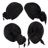 New Women Muslim Hijab Cancer Chemo Cap Turban Beanie Islamic Head Wrap Long Tail Ruffle Pre-tied Bandana Tichel Headwear