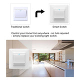 Tuya WiFi Smart Wall Light Switch Outlet, Removable APP Wireless Control Push Button Switch EU UK Wall Socket, Alexa Google Home