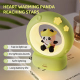 3 Style Moon Night Light Cute Animal Cartoon Rabbit Panda Cat Lamps Pat Control USB Rechargeable Warm Bedroom Decoration Soft