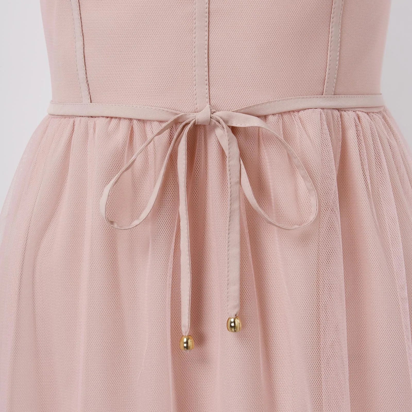 Sexy Spaghetti Strap Mesh Stitching Long Dress Women's Elegant Slim Fit Backless Drawstring Dress Ladies Evening Party Dress