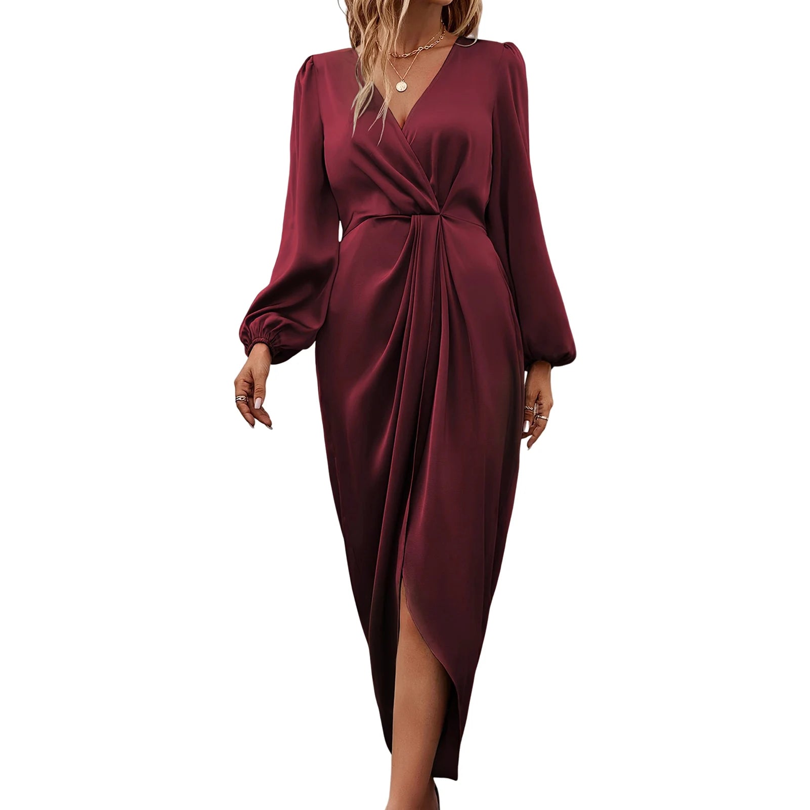 2023 Autumn Banquet Women's Dress Lace V-Neck Elegant Elegant Women's Fashion Holiday Style Women's Long Dress White Dress