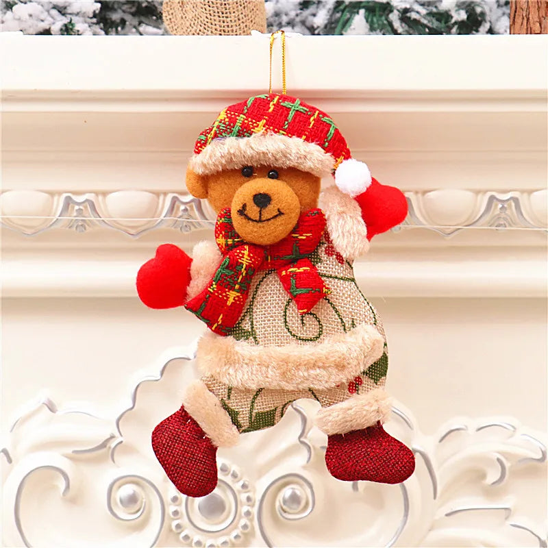 Christmas Decoration Christmas Tree Accessories Ornaments Santa Elk Snowman Xmas Hanging Pendants 2025 New Year Dropshipping