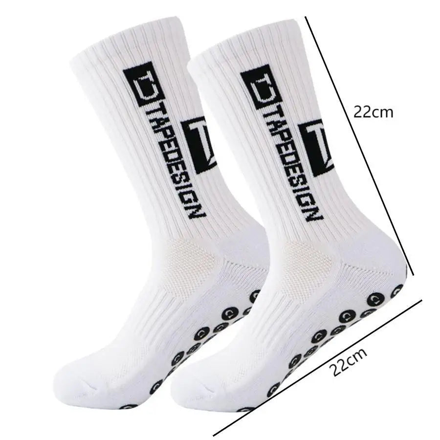 5 Pairs Tap Design Men Non-slip Soccer Socks Anti-Slip Football Sock High Quality Outdoor Sports Grip Running Cycling Breathable