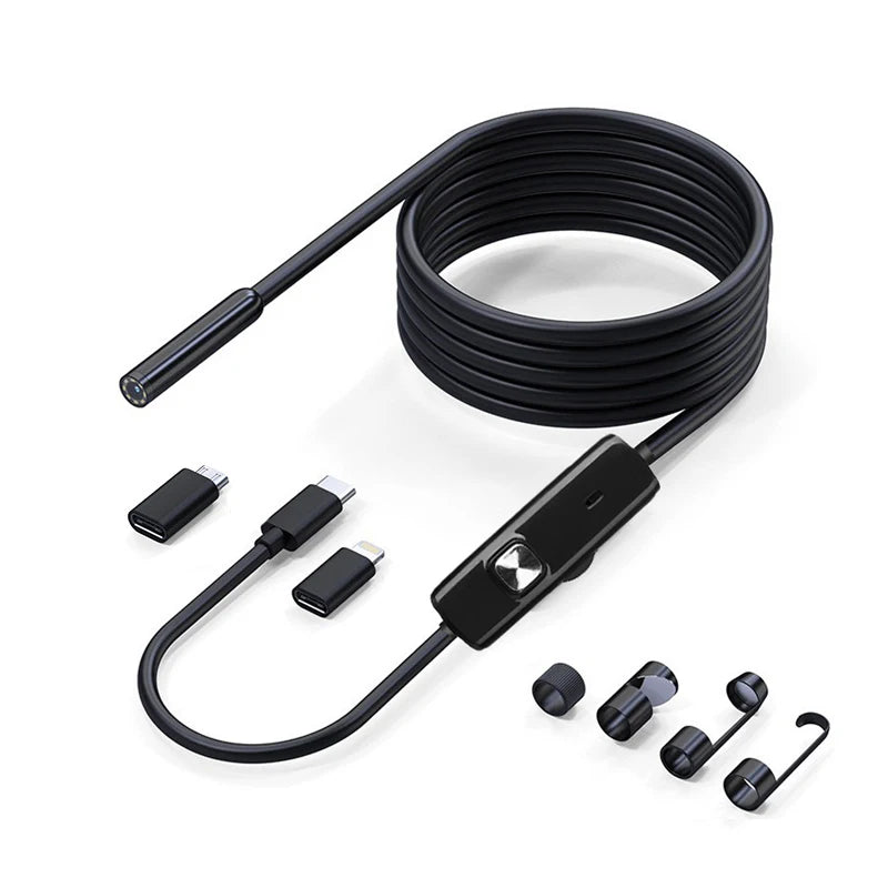 Endoscope Inspection  Camera Type-C Mini Inspection Camera IP67  HD1080P Car Sewer Pipeline Borescope for Android IOS iphone