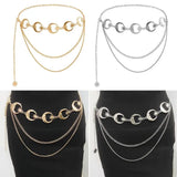 Punk Hip Hop Layered All-match Waist Chain Moon Vintage Metal Womans Belt For Dress Vintage High Waist Chain Belt for Women